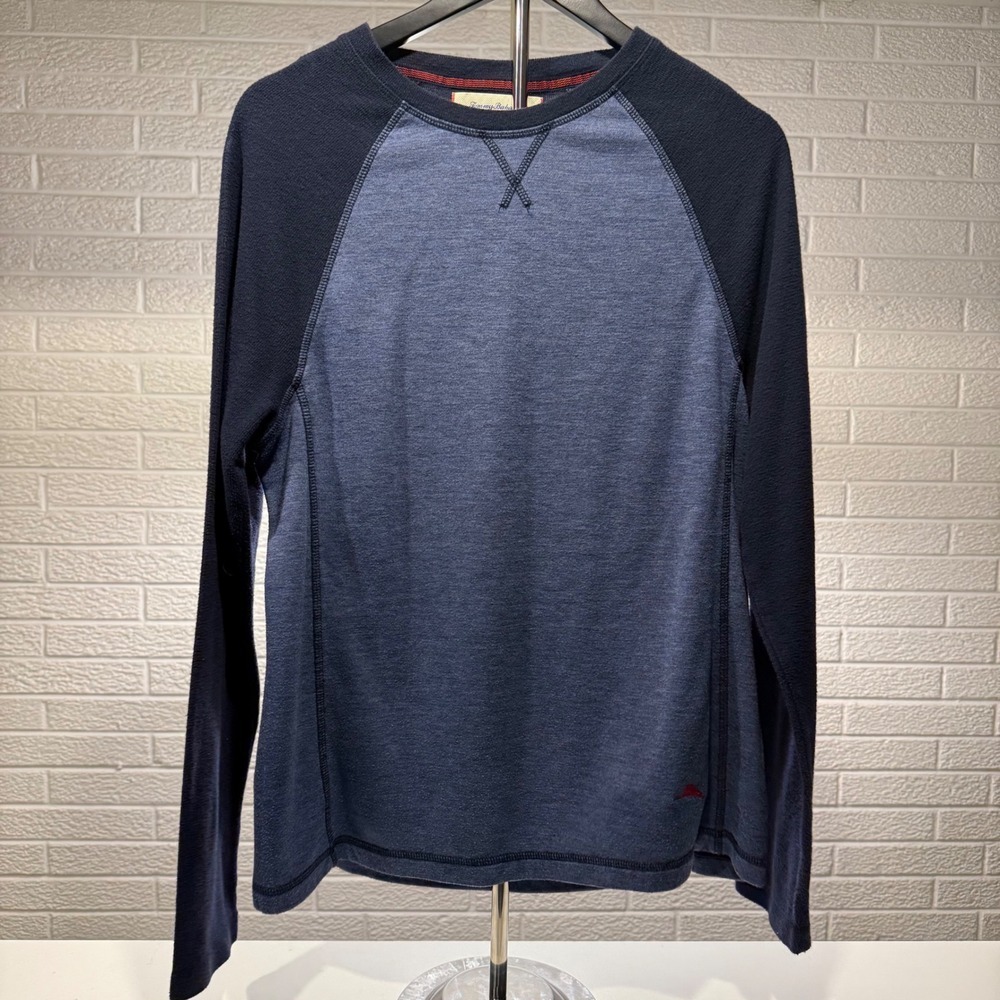 Tommy Bahama Long Sleeve Ombre Crewneck T Shirt Mens M Blue‎